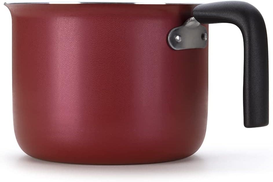 Leiteira 14 Cm Aluminio Anti Aderente Linha Amora Vermelho M...