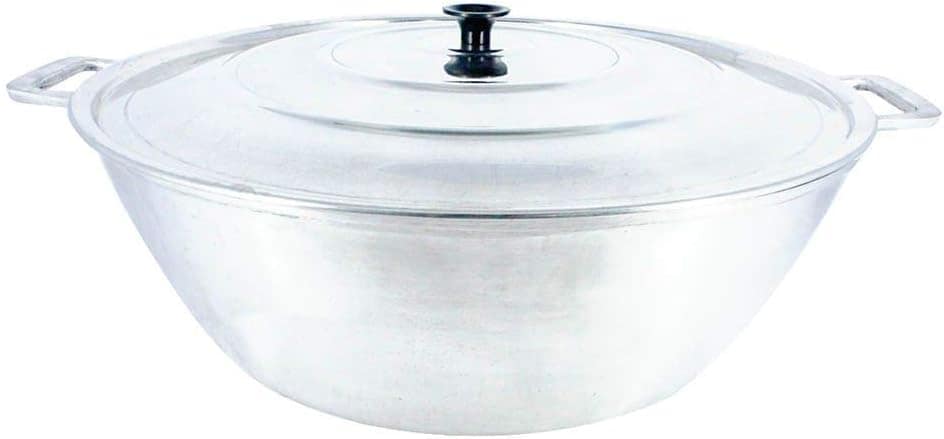 Tacho Panela Restaurante Alça Alumínio Fundido Polido 35cm