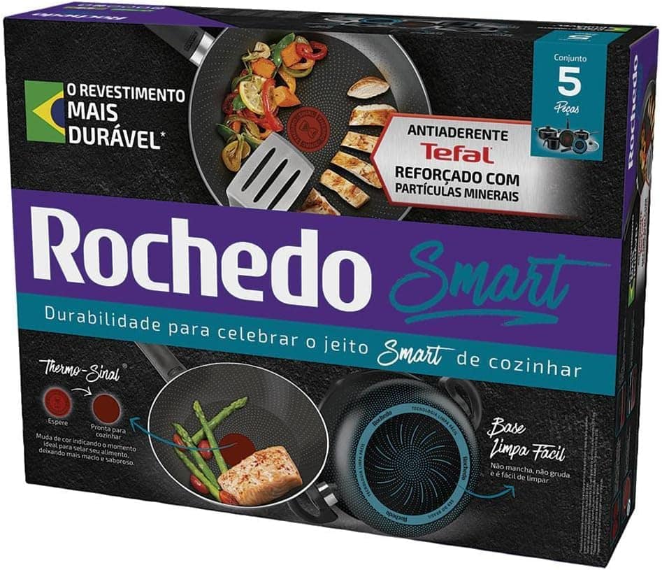 Jogo de Panelas, Rochedo, Smart, 5 peças, Preto - Image 2