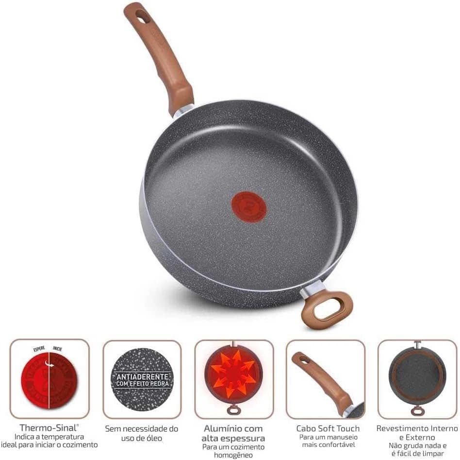 Frigideira Funda Rochedo Natural Stone 28cm - Image 5