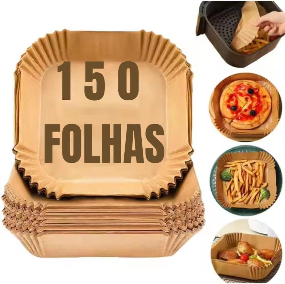 Forma de Papel Descartável Quadrada Para Air Fryer Com 150 F... | É bom mesmo? Descubra antes de comprar
