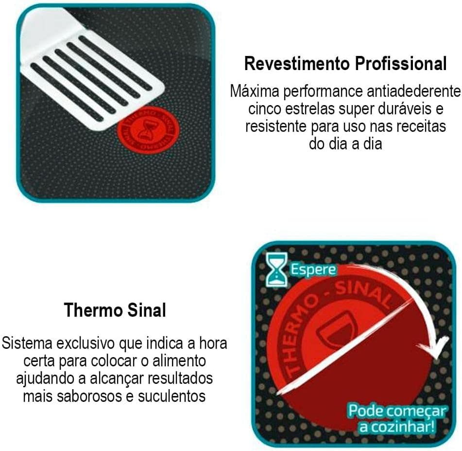 Frigideira Francesa Rochedo Smart Antiaderente Preta 20CM - Image 4