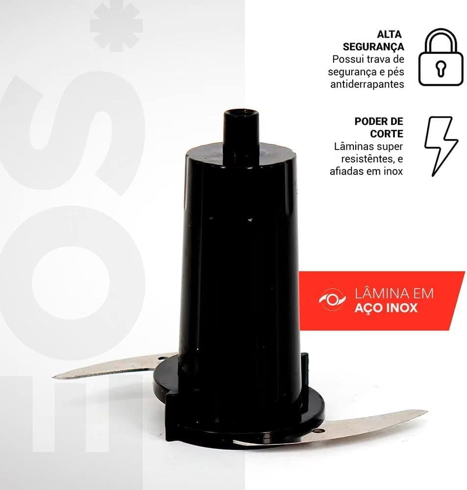 Mini Processador de Alimentos EOS 2 em 1 Juicer com 2 Veloci... - Image 3