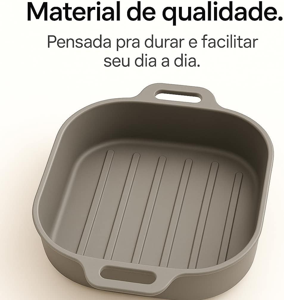 Forma de Silicone Quadrada Premium para Air Fryer 3 a 5 Litr... | É bom mesmo? Descubra antes de comprar - Image 6