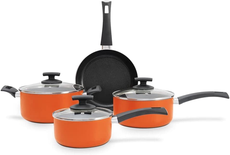 Conjunto de Panelas Masterchef, 4Pcs, Laranja, Brinox