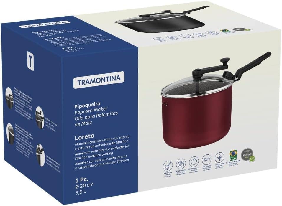 Tramontina PIPOQUEIRA 20CM 3,5L LORETO VERMELHO - ALUMINIO C... - Image 2