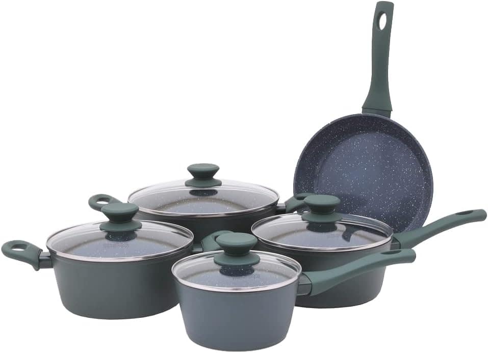 Mimo Style Conjunto 5 Panelas, Feitas em Alumínio e Tampa de...