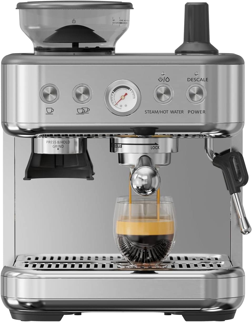 JZ.CAFE Máquina De Café Expresso Com Moedor - Máquinas Profi...