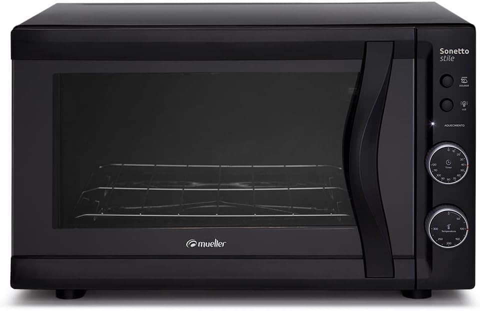 Forno Elétrico Mueller 44L Sonetto Stile Preto Forno Elétric...