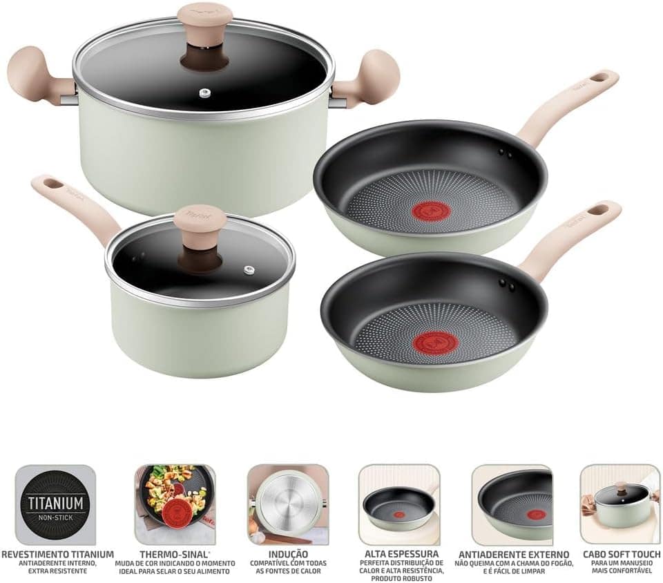 Jogo de Panelas Tefal So Matcha 4 Peças Verde - Image 3