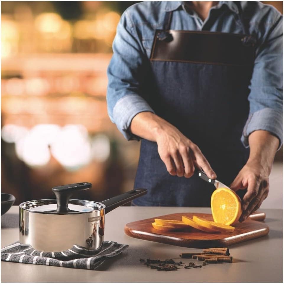 Jogo de Panelas Tramontina Grano Baquelite em Aço Inox com C... - Image 3