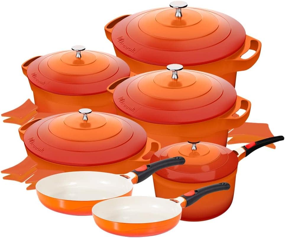 Jogo De Panelas Le Cook Revestimento Cerâmico 7 Peças