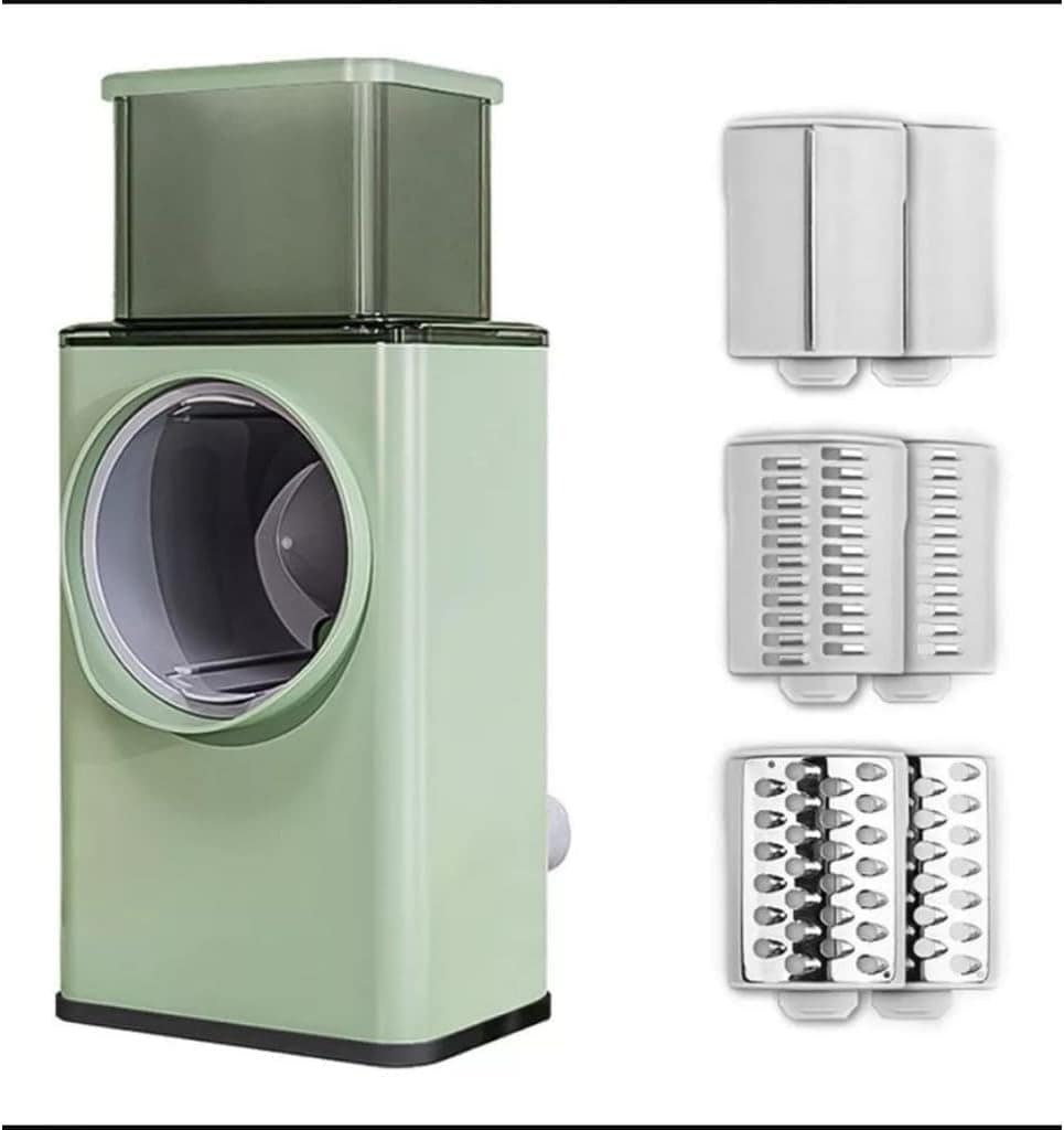 Ralador e Cortador de Legumes Multifuncional, Verde Menta, 2...