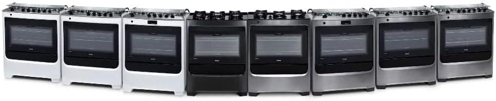 Fogão Consul 5 bocas cor Inox com mesa de vidro e grade de f... - Image 8