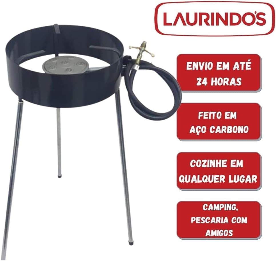 Fogão De Alta Pressão 1 Boca À Gás Tripé - Fogareiro, Tacho - Image 4