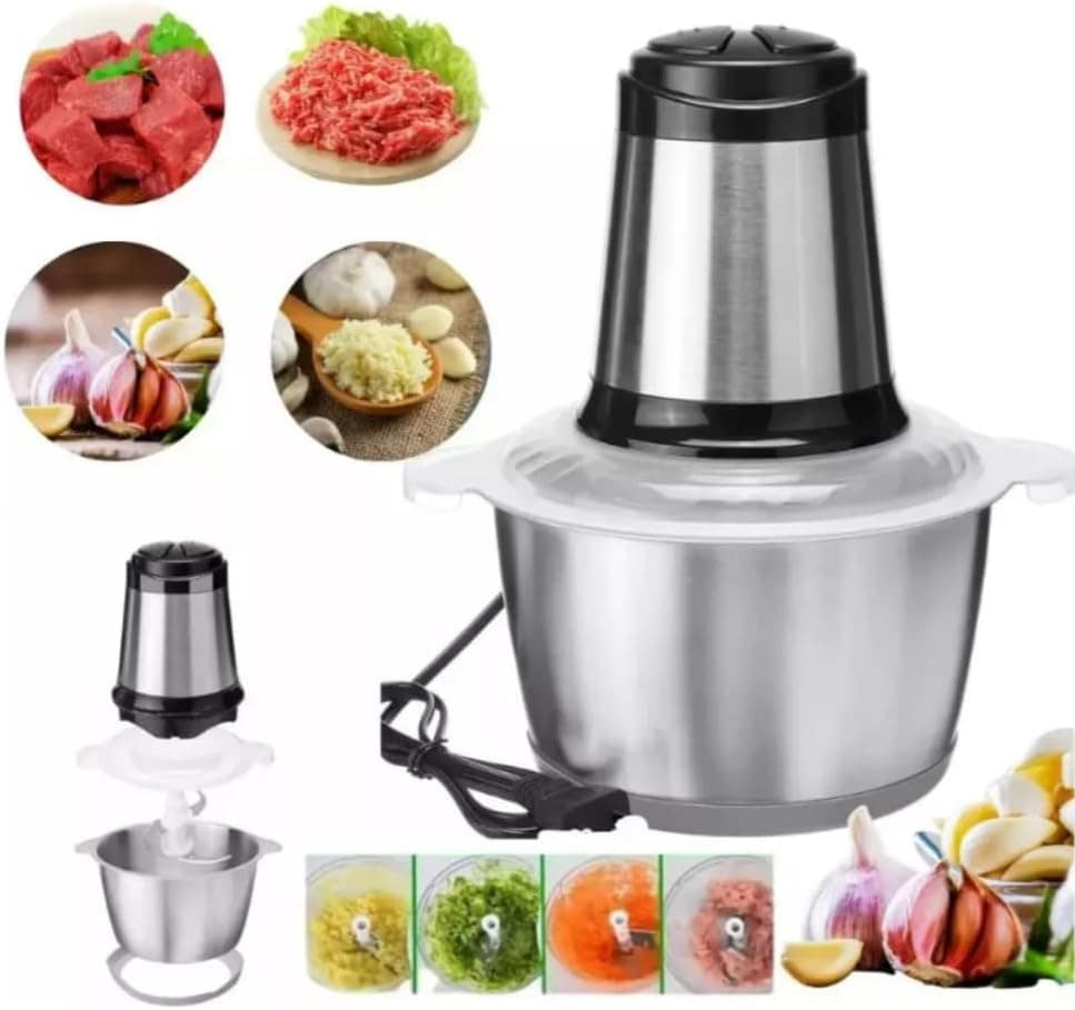 Multiprocessador Elétrico 3L Inox 110V com 850W para Carne, ...