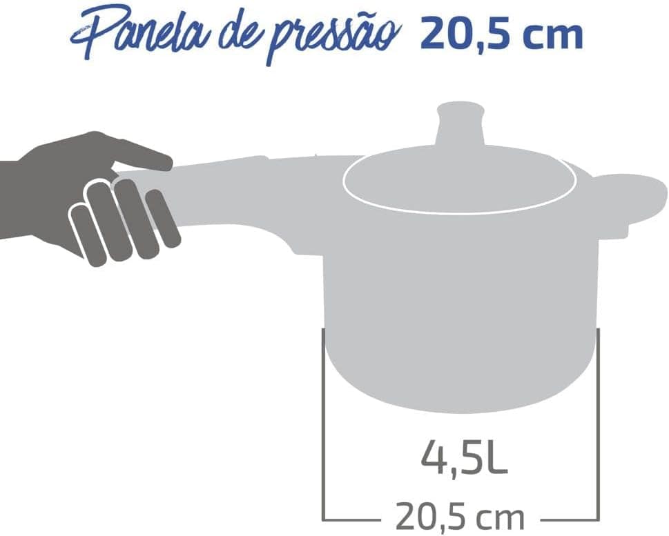 Panela de Pressão Rochedo Turbo Polida com Fechamento Intern... - Image 7