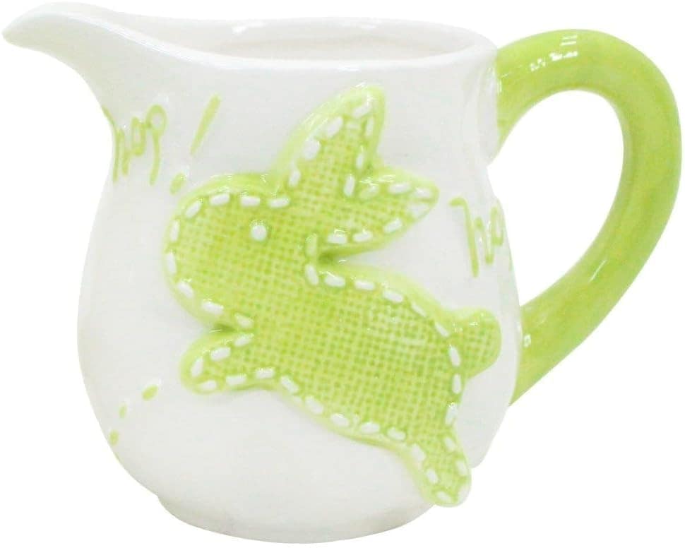 Leiteira de Coelhinho da Páscoa Verde Em Cerâmica - 275ml