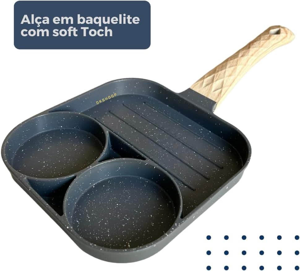 Frigideira Panela Ovo 3 em 1 Partes Antiaderente Indução Par... - Image 5