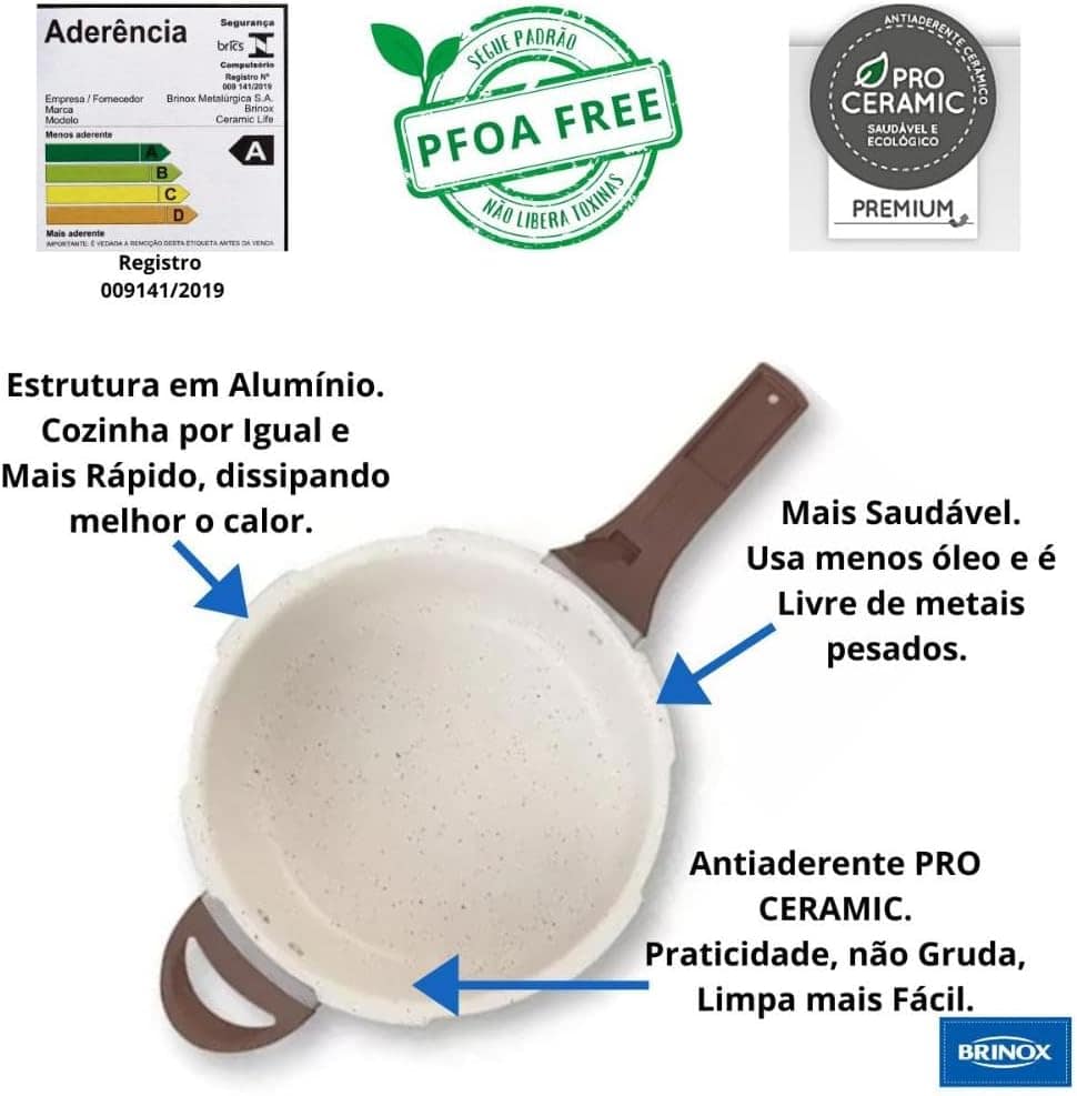 Panela de Pressão 4,2L Ceramic Life com Fundo de Indução Pre... - Image 5