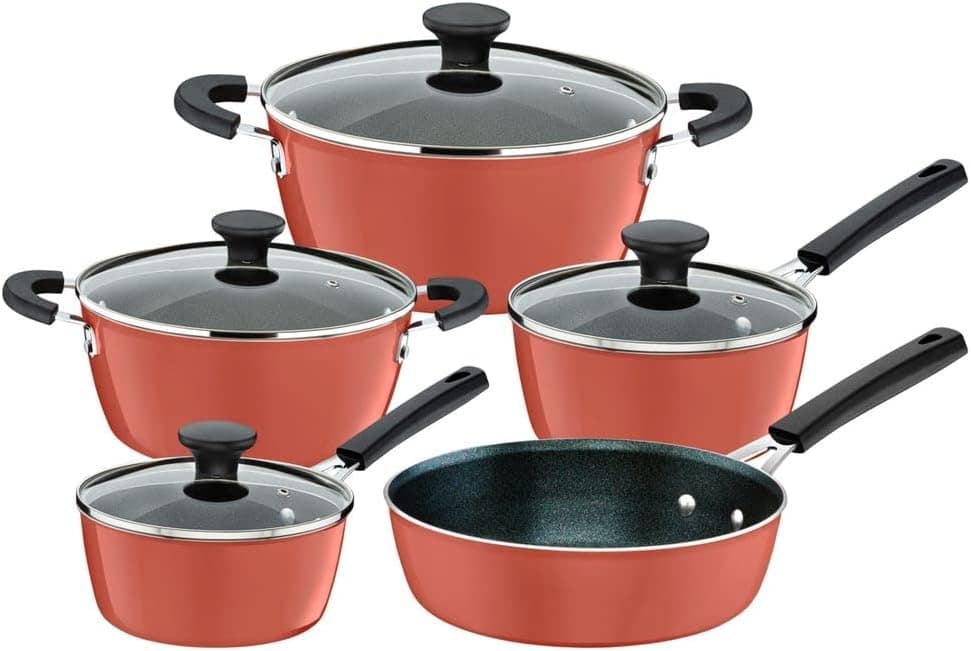 Jogo de Panelas Tramontina Glenz em Alumínio com Revestiment...