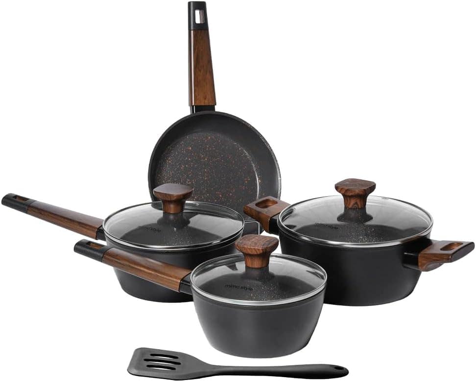 Mimo Style Conjunto de 4 Panelas Studio Cook Black Indução