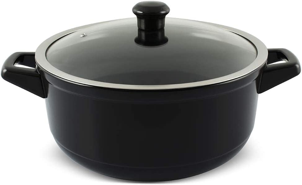 Panela em Cerâmica Duo 28cm 6L Ceraflame Cookware - Preto