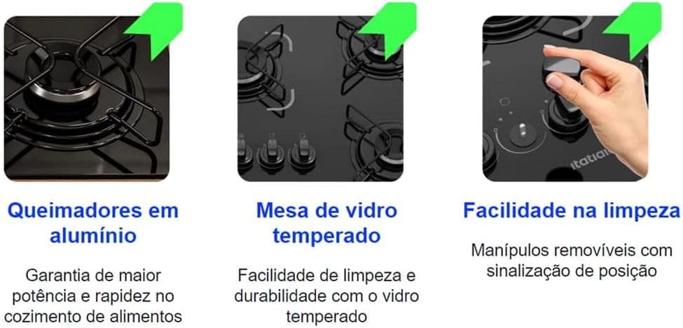 Kit Armário Para Cooktop Cozinha Com 1 Porta e Fogão Cooktop... - Image 5