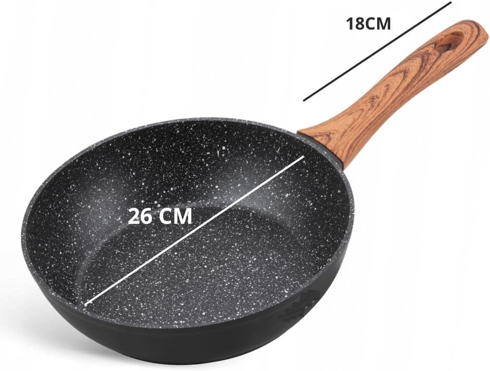 Frigideira Grande Antiaderente de Cerâmica com Cabo de Madei... - Image 6