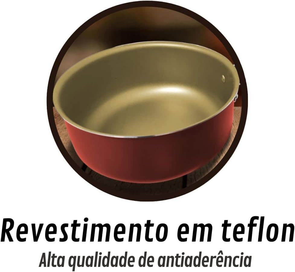 Kit 03 Frigideiras Francesas 17'/21'/25' Antiaderente Preto - Image 3