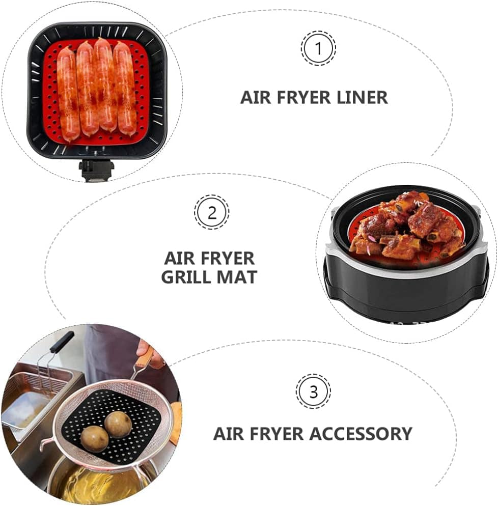 HEMOTON 2 peças de forros de fritadeira a ar perfurada reuti... - Image 2