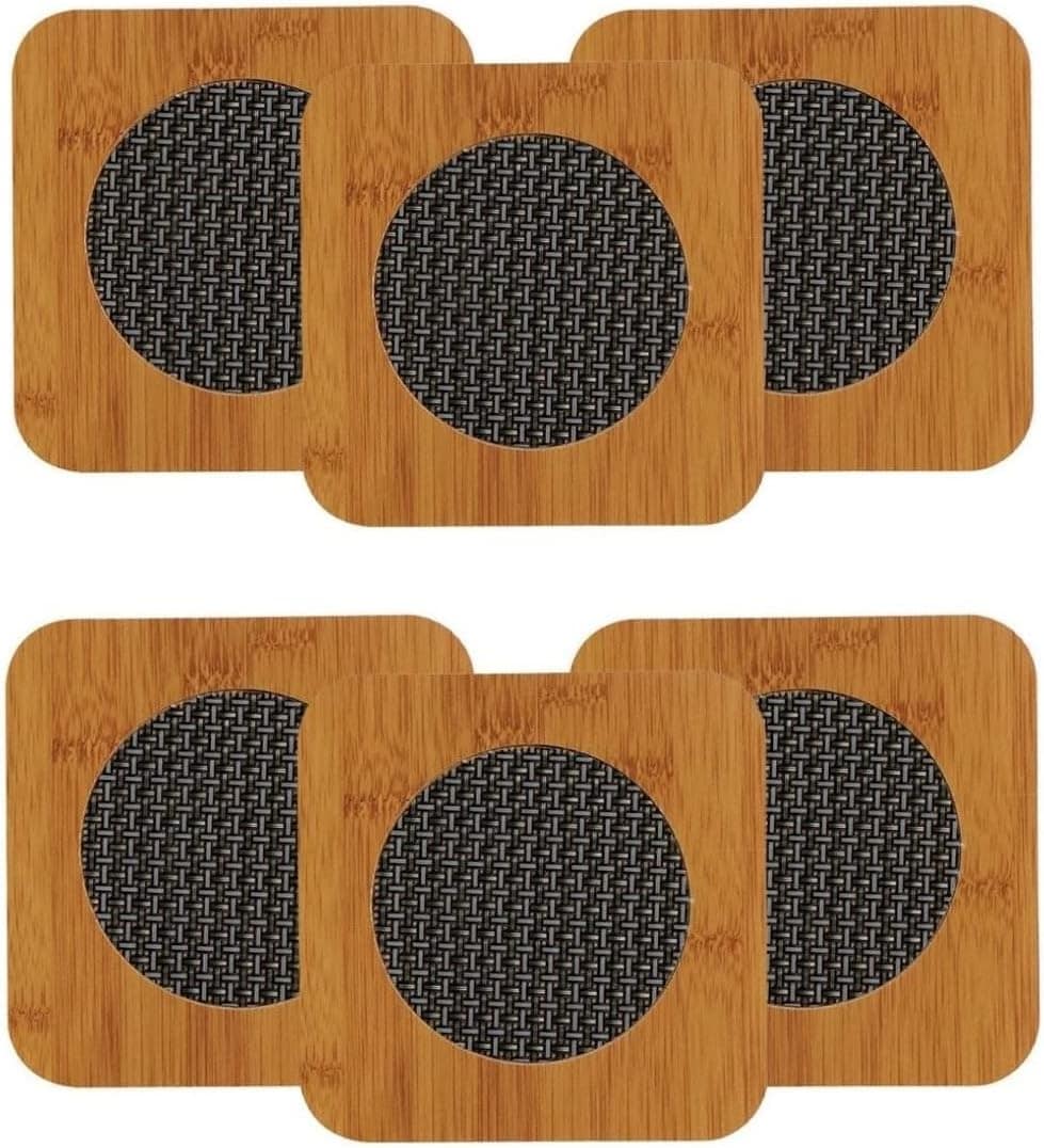 Descanso de panela de madeira 6 peças protege sua mesa