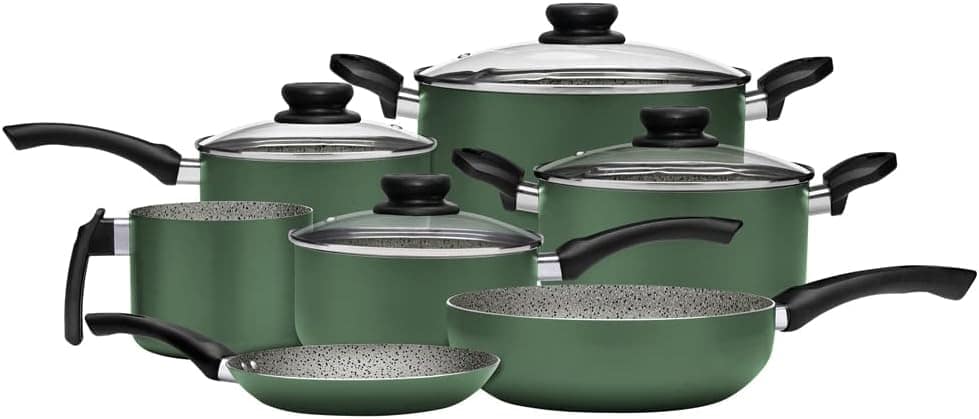 Panelux CONJUNTO PANELAS ALUM 7 PCS AA ST PRA/VERDE MAXIMUM ...