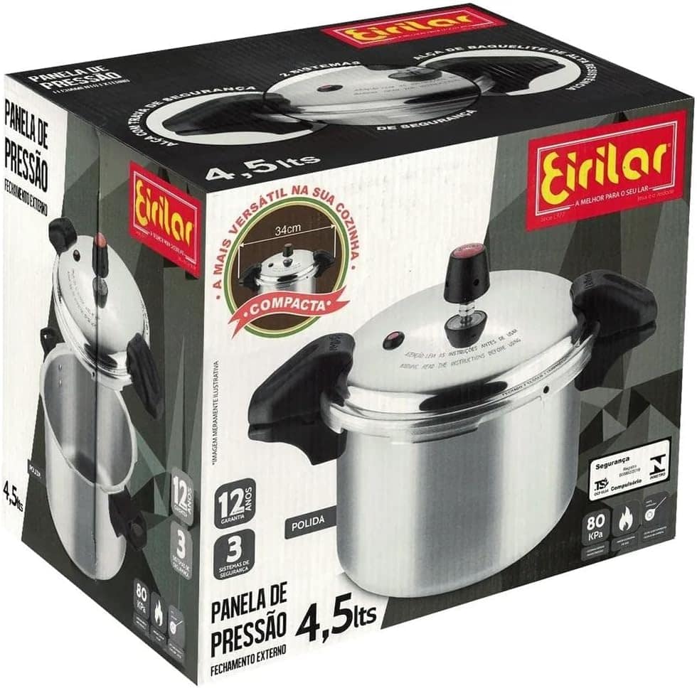 Panela De Pressão Fechamento Externo Com Alça 4,5l Eirilar -... - Image 6