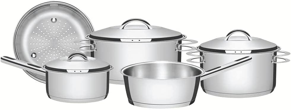 Jogo De Panelas Aço Inox Tramontina 5 peças Solar