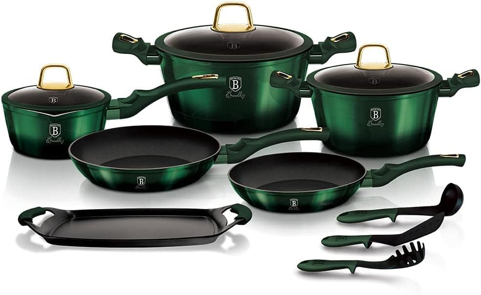 Jogo Panelas e Conjunto de Utensílios Antiaderente com Tripl...