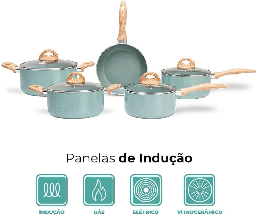 Jogo de Panelas de Indução Com Panela de Pressão CeramicLife... - Image 5