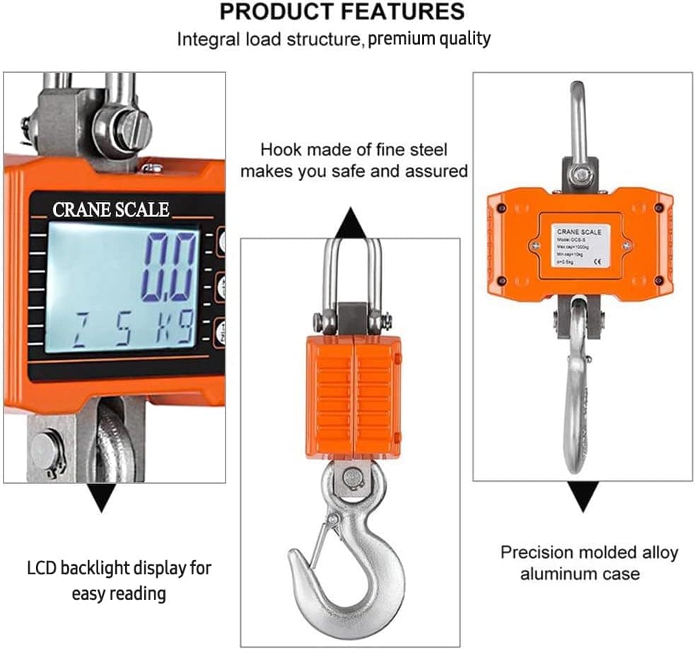 Balança de suspensão digital 1000kg/ 2204lbs Balança de guin... - Image 3