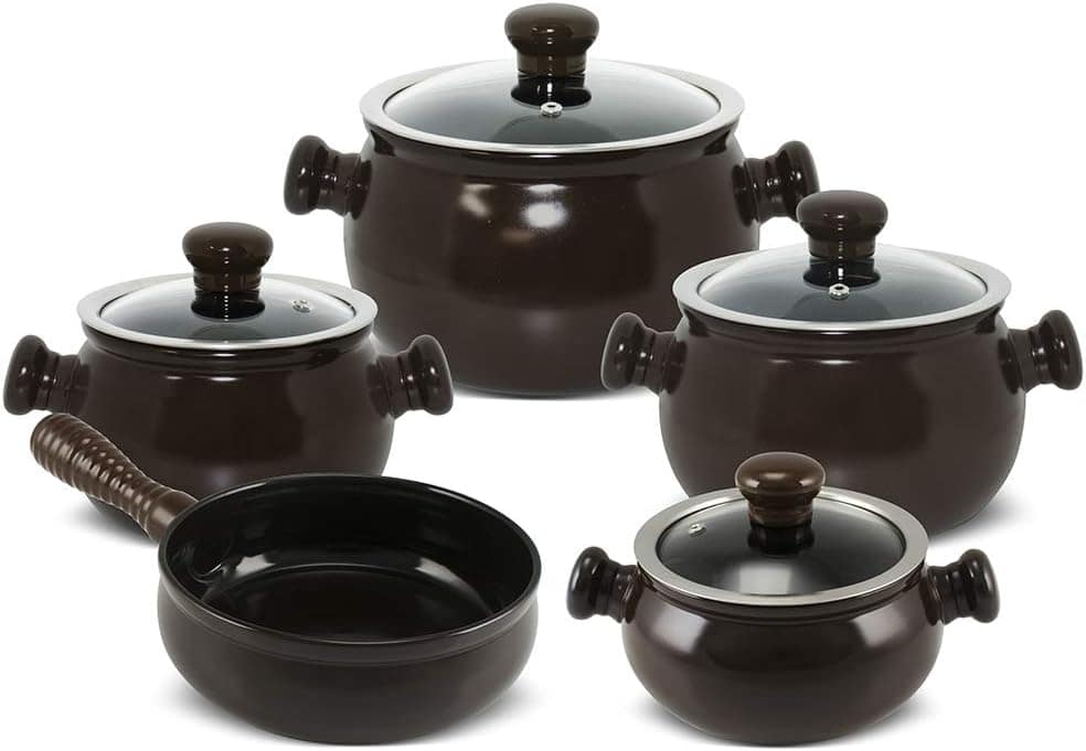 Ceraflame Conjunto de Panelas Premiere Joy 5 Peças Chocolate