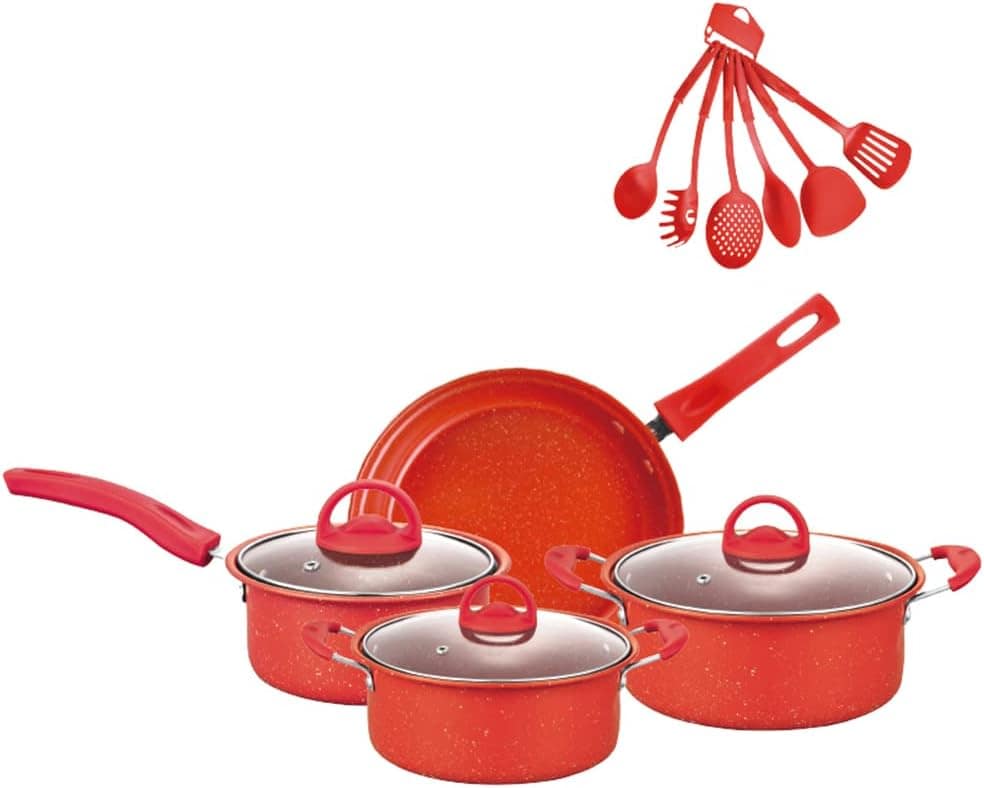 Conjunto de panelas e frigideiras antiaderentes 13 peças con...