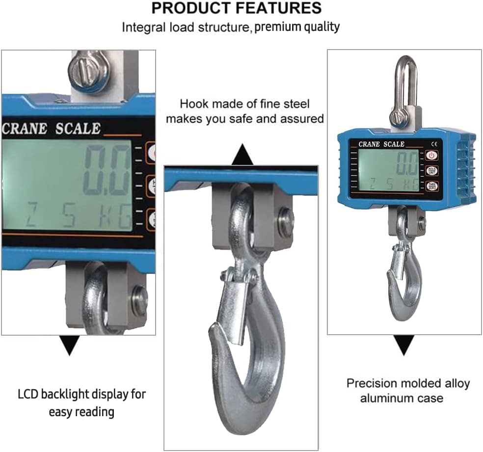 Domary Balança de suspensão digital 1000kg/ 2204lbs Balança ... - Image 3