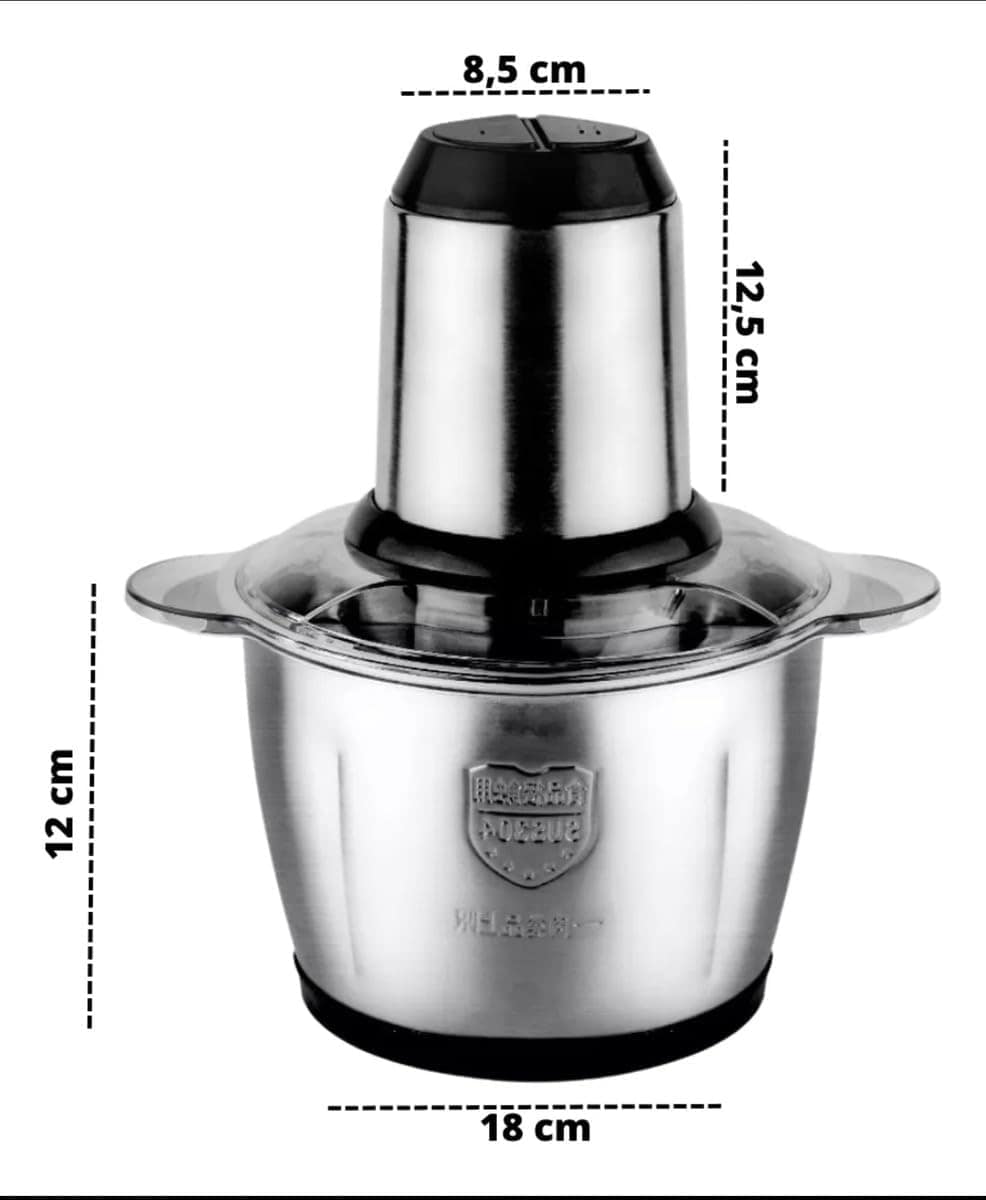 Processador De Alimentos Carne Elétrico 850w Inox - Image 3