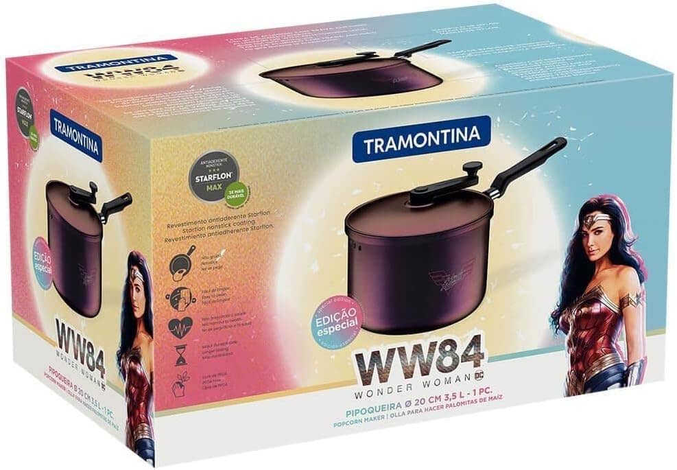 Pipoqueira Tramontina Mulher-Maravilha 1984 em Alumínio com ... - Image 4