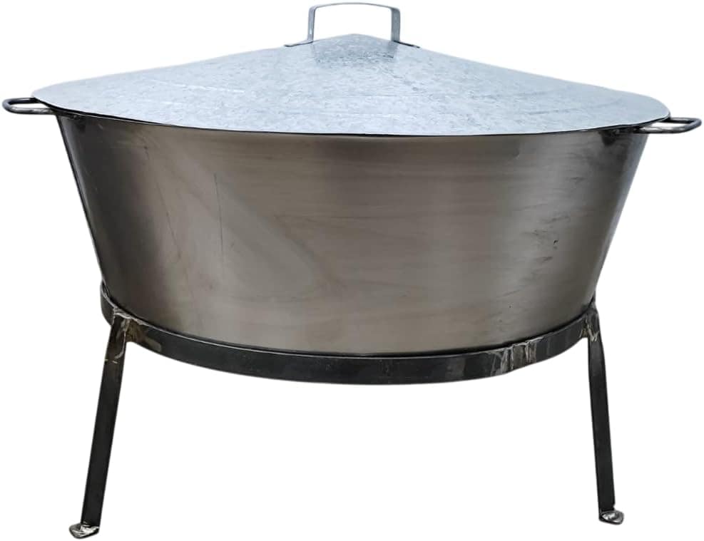 Tacho Redondo Para Banha N°6 com Tampa e Tripé - 108l - Konz... - Image 2