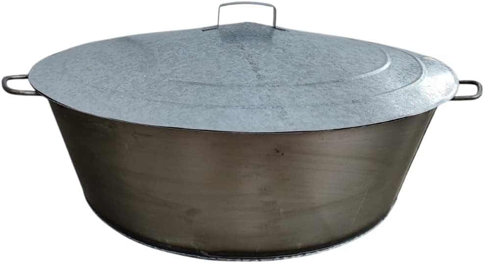 Tacho Redondo Para Banha N°5 Com Tampa - 90 Litros - Konzen