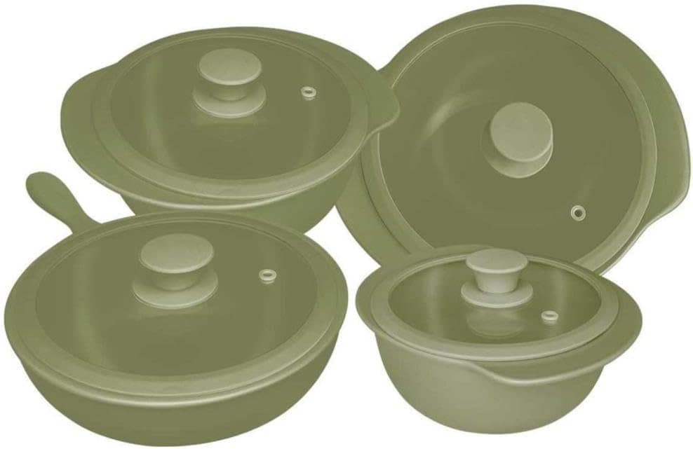 Jogo de Panelas Oxford Cerâmico Linea 4 Pç Eucalipto