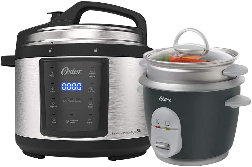 Kit Panela de Pressão e Panela Elétrica de Arroz Oster - 127...