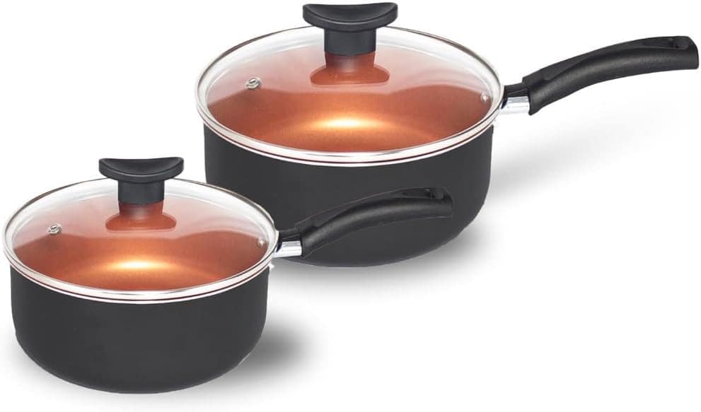 Conjunto de panelas antiaderentes Tampa de vidro com Durável... - Image 4