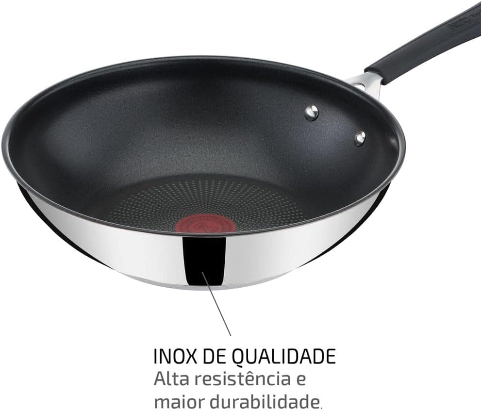 Frigideira Wok Aço Inox Com Indução Tefal Jamie Oliver 28cm - Image 6