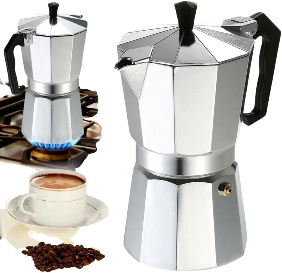 Jarra de alumínio para café expresso Jarra para 3, 6 e 9 xíc...